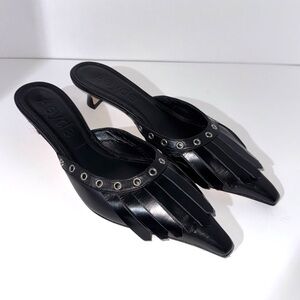 Aeyde Tania Leather Black Pumps